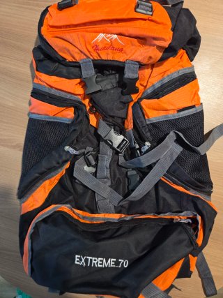 Mochila Huadang Extreme 70 Negra/Naranja