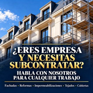 Obras reparaciones subcontartar tejados fachadas