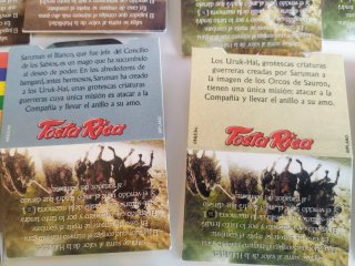 Cartas El Señor de los Anillos Tosta Rica