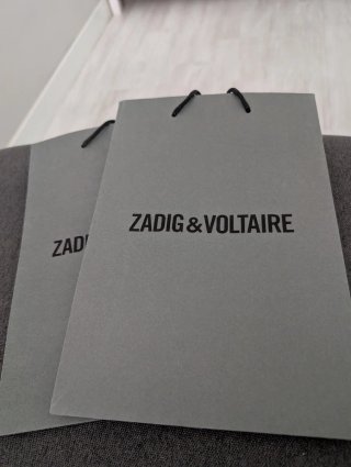 Lote 2 Bolsas Cartón Zadig & Voltaire Gris