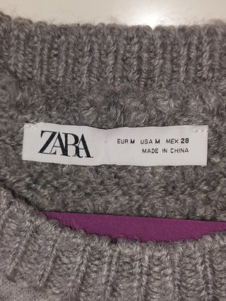 Chaleco Zara Gris con Lentejuelas Talla M