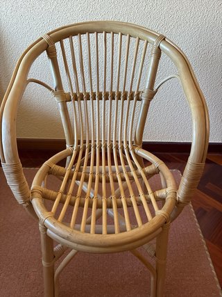 Silla de bambú natural