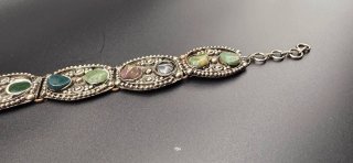 Pulsera Vintage Étnica Piedras Naturales