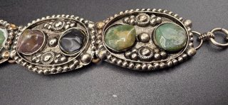 Pulsera Vintage Étnica Piedras Naturales