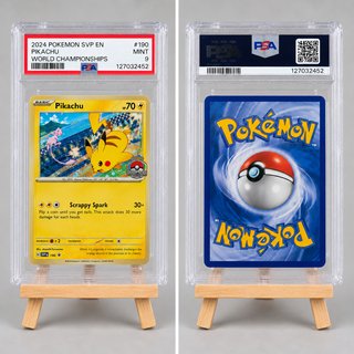 Pikachu World Championships 2024 PSA 9 Promo 190