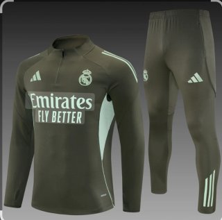 Chándal Real Madrid Adidas Gris/Verde Oliva.