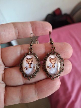 Pendientes de Gato Estilo Vintage