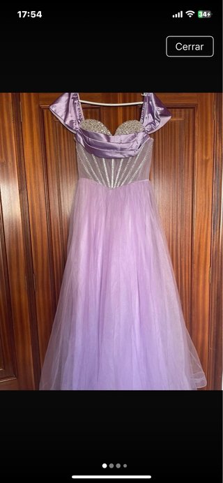 Vestido de fiesta largo morado talla M/L