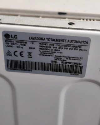 Lavadora LG Direct Drive Blanca