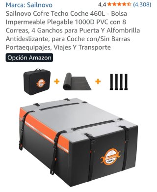 Cofre Techo Coche Sailnovo 460L Impermeable