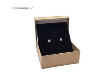 pendientes oro 18k con piedra
