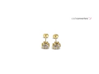 pendientes oro 18k con piedra
