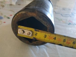 Llave de impacto larga con adaptador