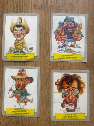 Cromos de famosos karikatas