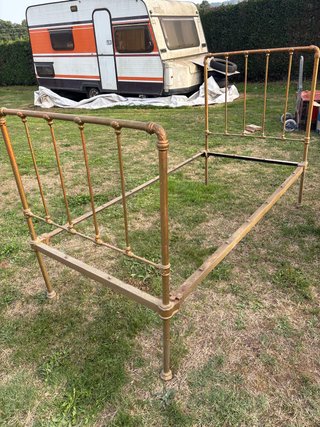 Estructura cama antigua metal 90x180