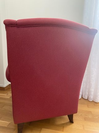 Sillón butaca rojo estampado