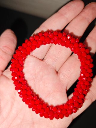Collar conjunto  bisutería rojo NUEVO