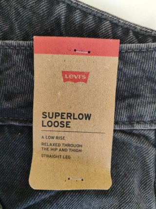 Levi's Superlow Loose Jeans Mujer 24x32 Negros