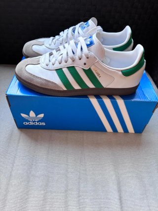 Zapatillas Adidas Samba Blancas y Verdes