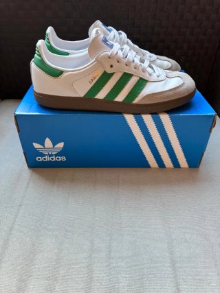 Zapatillas Adidas Samba Blancas y Verdes