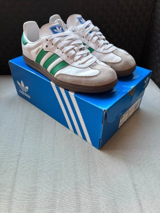 Zapatillas Adidas Samba Blancas y Verdes