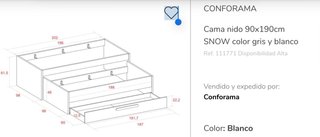 Cama nido con cajón inferior