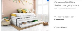 Cama nido con cajón inferior
