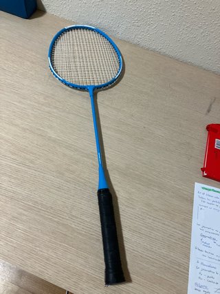 Raqueta de bádminton azul