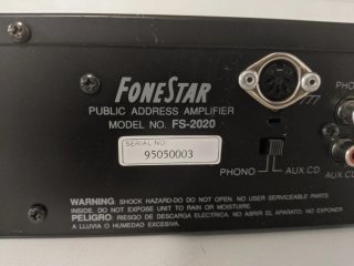 Amplificador mono Fonestar FS-2020 20W