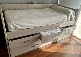 Mueble Nido con dos Camas y Tres Cajones