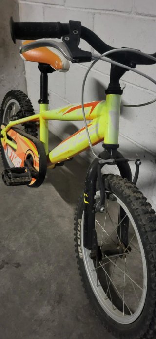 Bicicleta Infantil Amarilla y Naranja