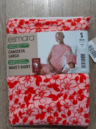 Camiseta larga Esmara floral S