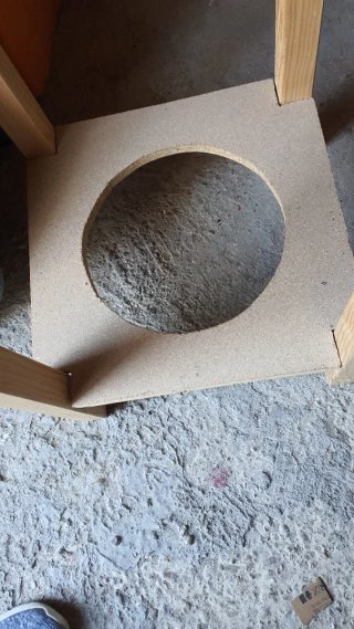 Mesa camilla redonda de madera