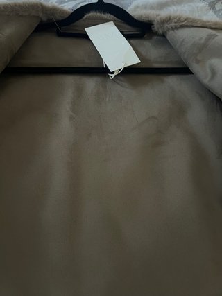 Chaqueta pelo sintético Zara Beige