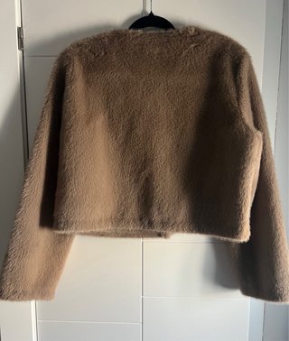 Chaqueta pelo sintético Zara Beige
