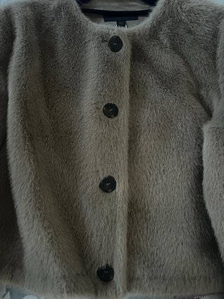 Chaqueta pelo sintético Zara Beige