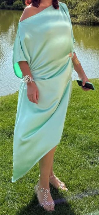 Vestido de fiesta turquesa