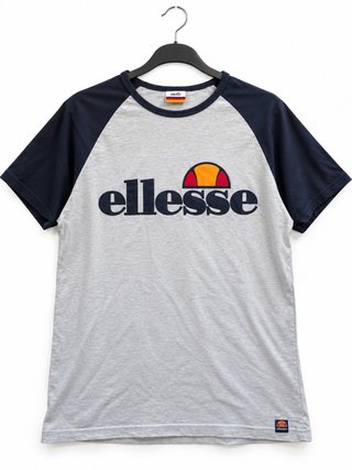 Camiseta Ellesse Gris y Azul Marino Talla M
