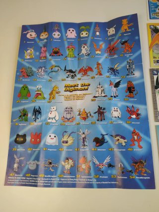 Cartas Digimon Digital Monsters 1999 y Póster