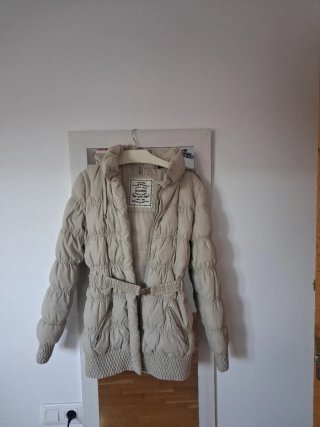 Plumífero Mango Beige Talla S
