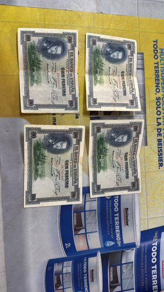 4 Billetes Antiguos 100 Pesetas El Banco de España