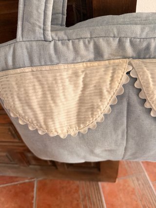 Bolso Canastilla Bebé Azul con Cambiador