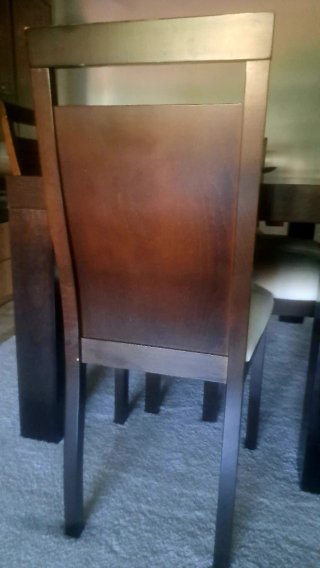 6 Sillas de Comedor Madera y Polipiel
