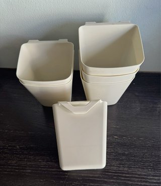 Pack 6 Botes Organizadores IKEA SUNNERSTA Blanco