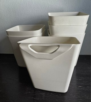 Pack 6 Botes Organizadores IKEA SUNNERSTA Blanco