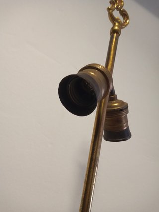 LÁMPARA VINTAGE PIE BRONCE CERÁMICA 99CM ARGENTINA