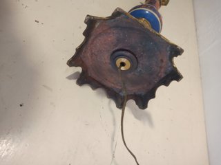 LÁMPARA VINTAGE PIE BRONCE CERÁMICA 99CM ARGENTINA