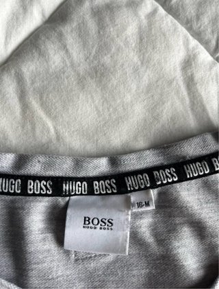 Camiseta BOSS Gris Naranja Talla M