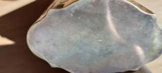 Caja de té de plata con tapa