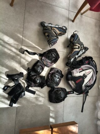 Patines en línea K2 Exo-6 t. 44.5 con mochila